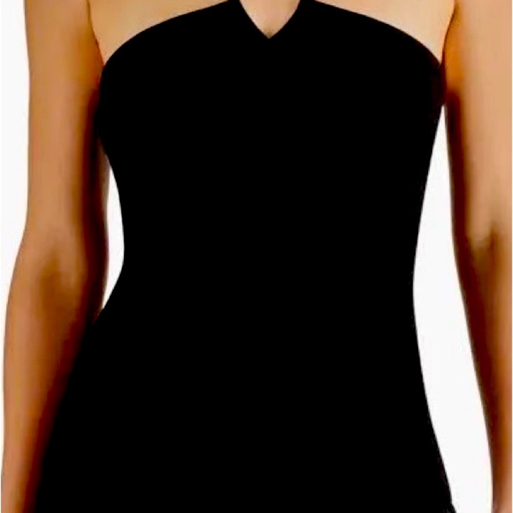BRAND NEW BLACK STRAPLESS U RING PEPLUM TOP BY EXPRESS!